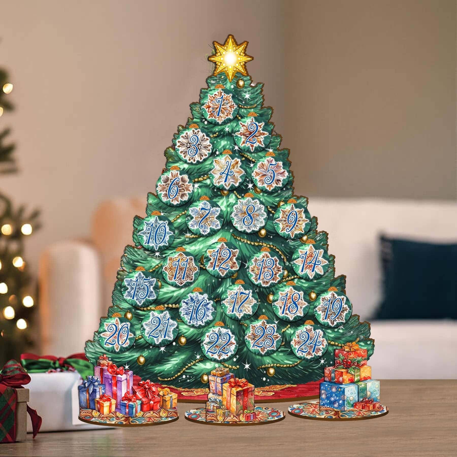 Advent Calendar Christmas Tree Set by G.DeBrekht Christmas Decor - 8091504