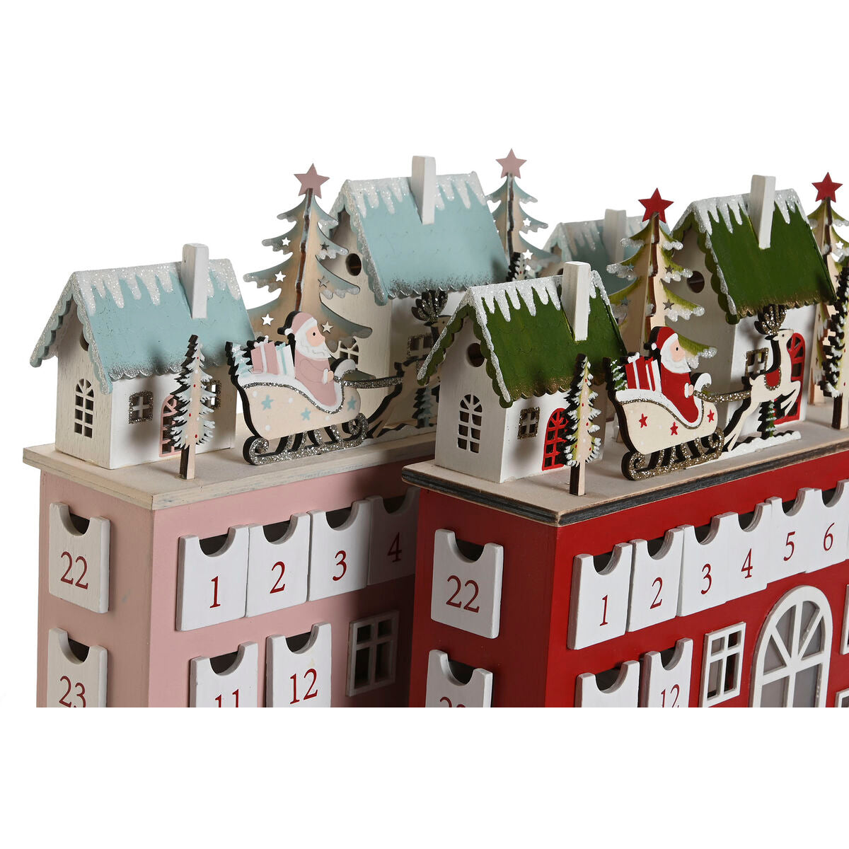 Advent Calendar DKD Home Decor Wood 37,5 x 8,5 x 31 cm (2 Units)