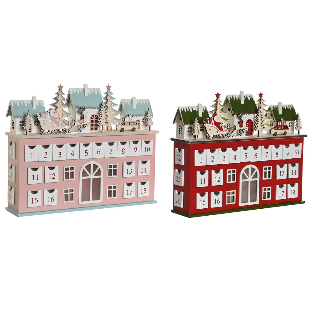 Advent Calendar DKD Home Decor Wood 37,5 x 8,5 x 31 cm (2 Units)