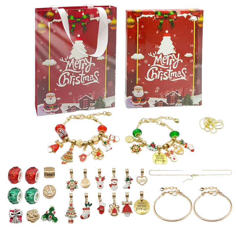 Christmas 24 Grid Countdown Calendar Blind Box Set - Festive Acrylic Advent Calendar