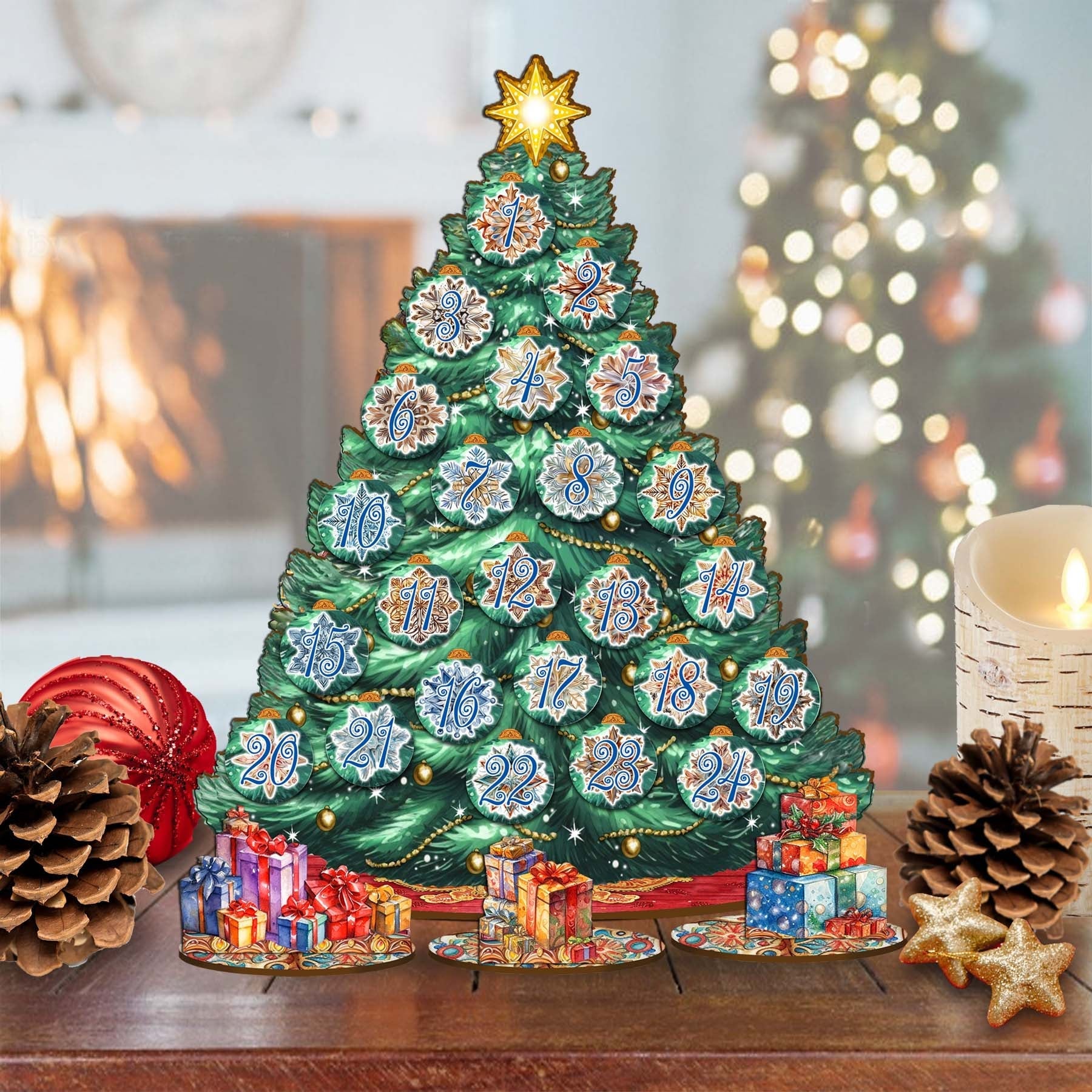 Advent Calendar Christmas Tree Set by G.DeBrekht Christmas Decor - 8091504